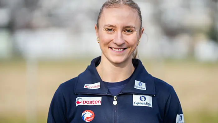 Innsbruck, Østerrike 20241127. 
Henny Ella Reistad under et pressetreff med håndballjentene dagen før EM-kampen mot Slovenia i Innsbruck.
Foto: Beate Oma Dahle / NTB