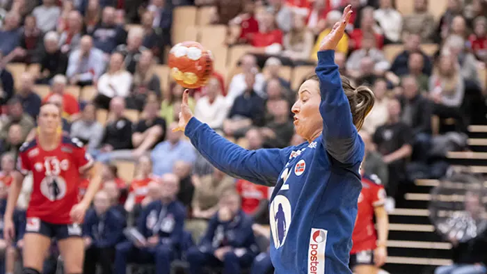 Norges målvogter Silje Solberg under Golden League håndboldkampen mellem Danmark og Norge i Arena Randers torsdag den 21. november 2024. (Foto: Bo Amstrup/Ritzau Scanpix)