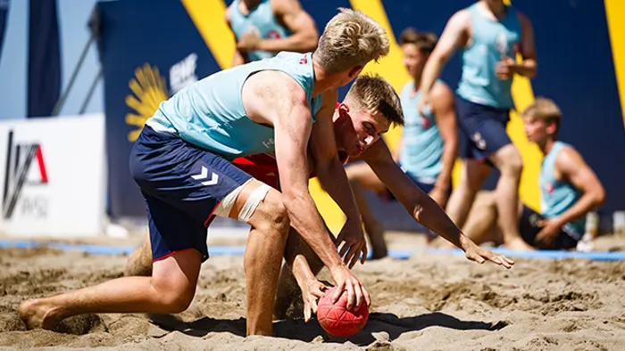 Norway vs Romania (Group Match), YAC17 EHF Beach Handball EURO 2025, Alanya, Türkiye, 04.07.2025, Mandatory Credit © Sasa Pahic Szabo / kolektiff