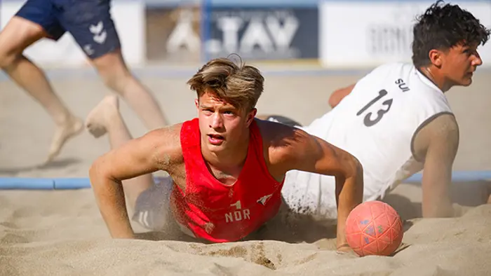 Norway vs Switzerland (Group Match), YAC17 EHF Beach Handball EURO 2025, Alanya, Türkiye, 03.07.2025, Mandatory Credit © Sasa Pahic Szabo / kolektiff
