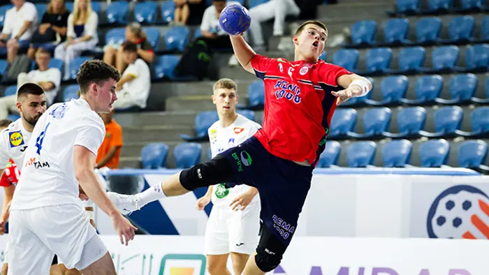 Norway vs Slovenia (U19 Main Round III), IHF Men's Youth (U19) World Championship 2025, Cairo City, Egypt, 11.08.2025, Mandatory Credit © Anze Malovrh  / kolektiff