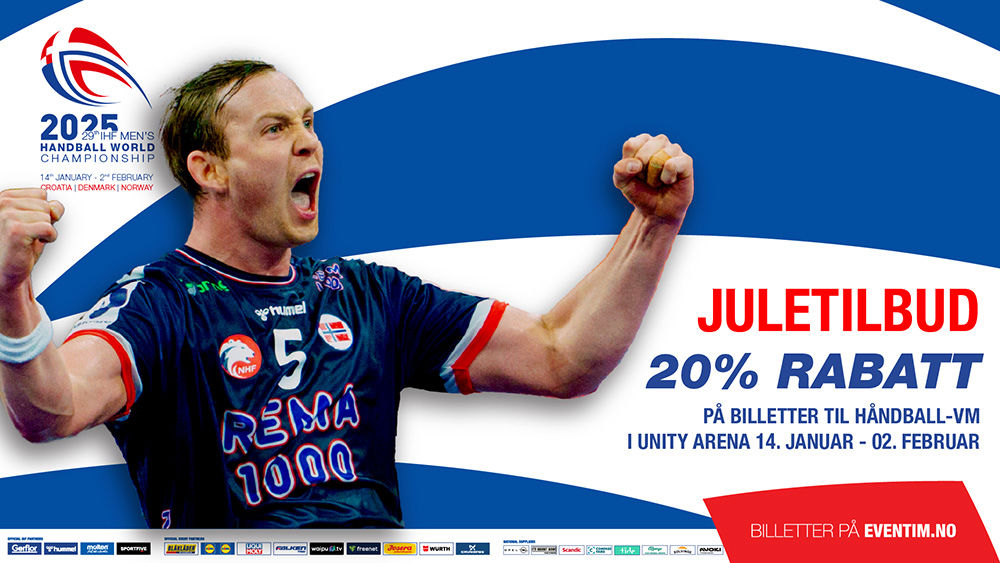 Logo for H&aring;ndball-VM 2025 i B&aelig;rum