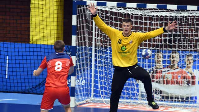 Sindre Heldal- norsk toppscorer mot Serbia. Foto: Slavko Kolar