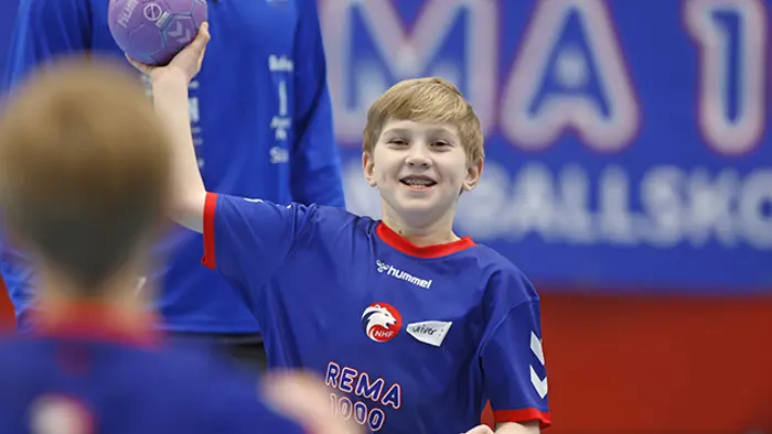 Bilder fra REMA 1000 Håndballskolen i Drammenshallen vinterferien 2023.
