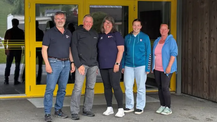 F.V. Trygve Duun - Idrettskretsen, Olve Morken - Holtålen Kommune, Marit Hegseth, Sonekontakt NHF RN, Martine Larsgård - Klubbrådgiver NHF RN, Berit Charlotte Træet - Leder Ålen IL Håndball