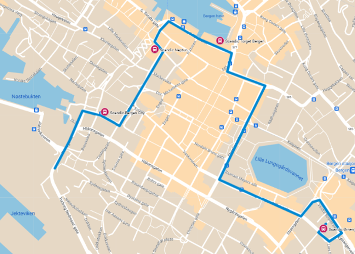 Kjøresløyfe sentrum